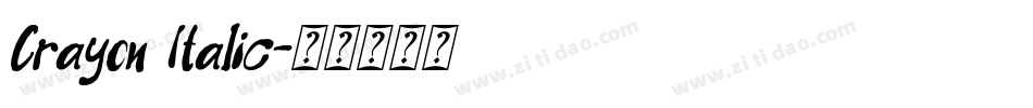 Crayon Italic字体转换